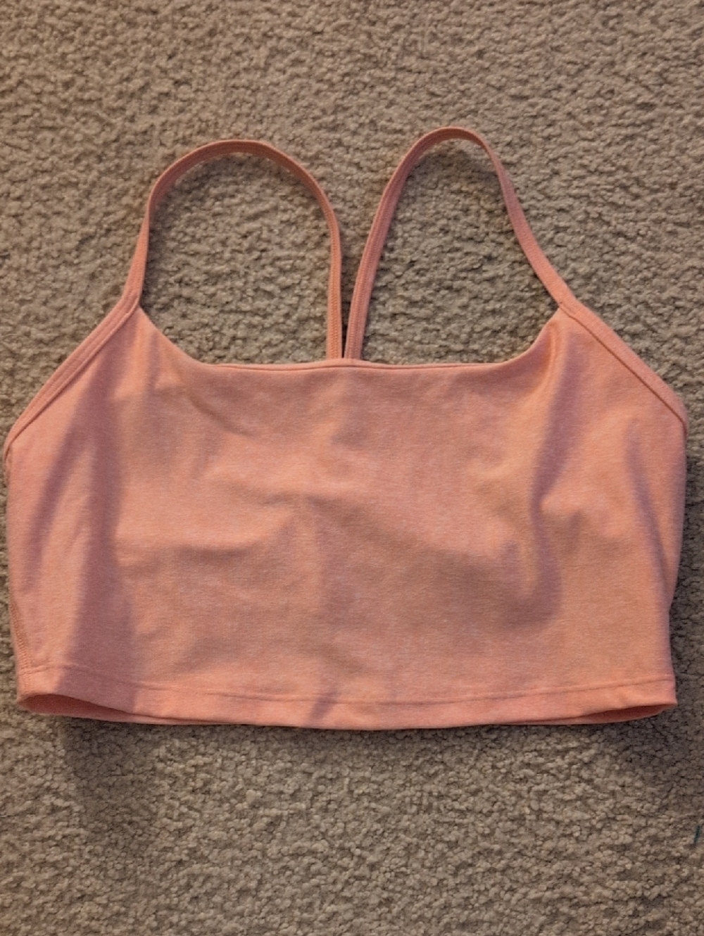 Peach Pink Cropped Cami Tank Top